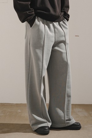 누와 피그먼트 와이드 스웨트 팬츠 애쉬그레이 SJLP2655