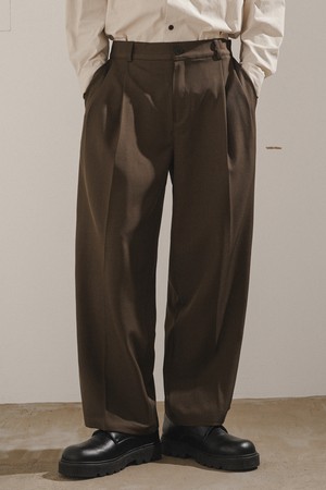 포시즌 와이드 슬랙스 브라운 MMLP2651