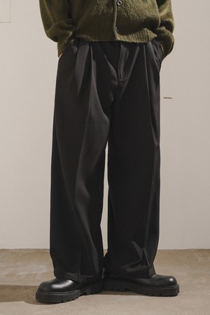 포시즌 와이드 슬랙스 블랙 MMLP2651