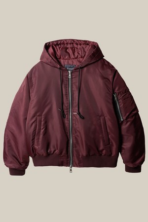 플라이트 후디 봄버자켓 버건디 MMOT2669