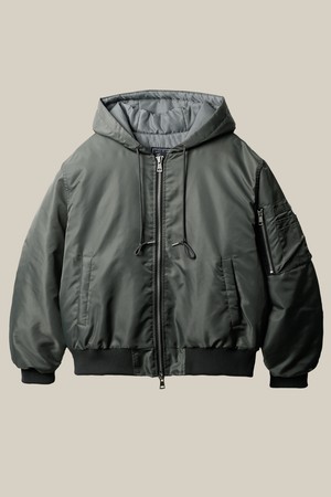 플라이트 후디 봄버자켓 그레이 MMOT2669