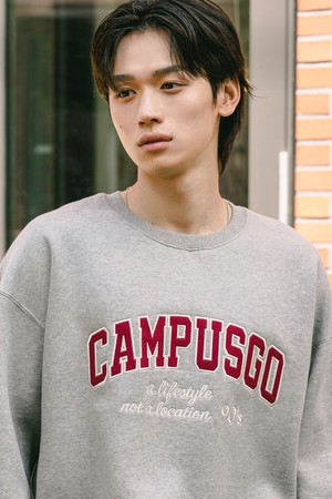 나인티스 캠퍼스 맨투맨 그레이 KJMT2664