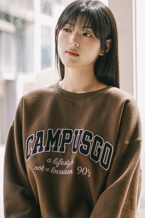 나인티스 캠퍼스 맨투맨 브라운 KJMT2664