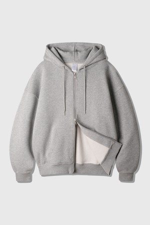 네트로 오버핏 후드 집업 그레이 ISHD2682