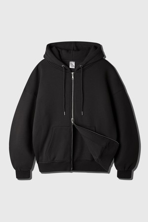 네트로 오버핏 후드 집업 블랙 ISHD2682