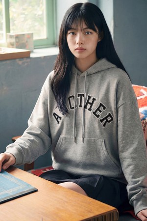 어나더데이 후드 그레이 HSHD2688