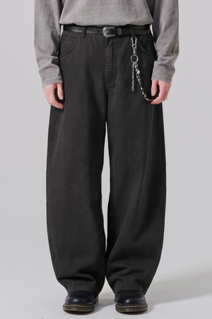 커브 워시드 팬츠 블랙 MMLP2693