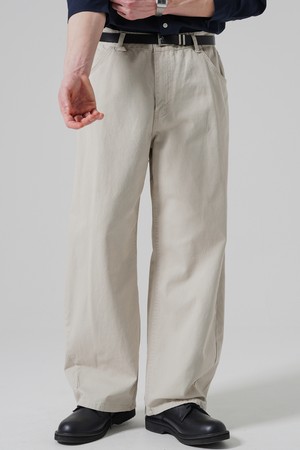 커브 워시드 팬츠 크림 MMLP2693