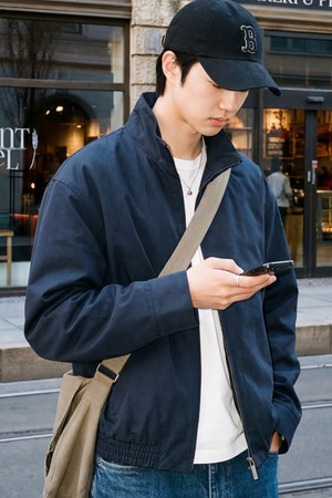 온오프 트랙자켓 네이비 JJOT2694