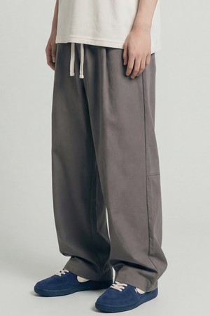 힌지 원턱 커브드 팬츠 차콜카키 ISLP2699