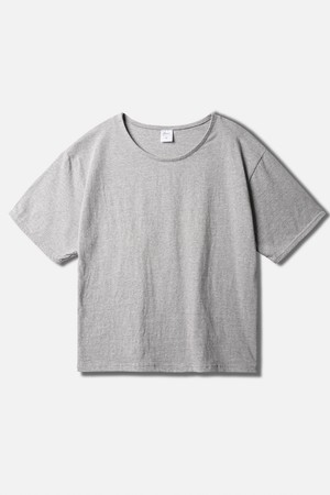 보이 크롭 U넥 반팔티셔츠 그레이 KJST2691