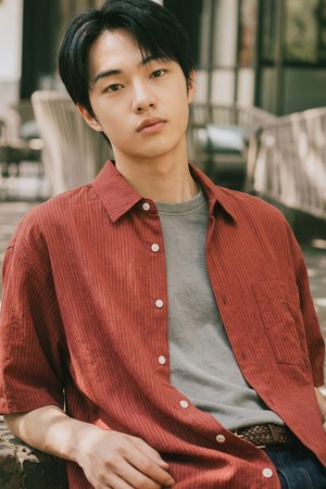 버터 스트라이프 반팔셔츠 브릭 KJSS2703