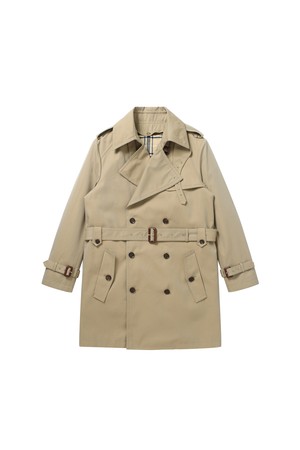 벨티드 더블 트렌치코트_베이지