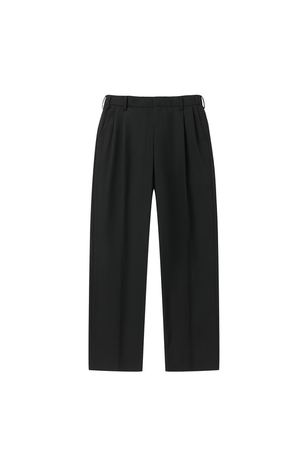 남성용 투 턱 레귤러 핏 슬랙스는 프리미엄 울 혼방 소재로 제작되어 부드러운 촉감을 자랑하며, 클래식하고 베이직한 스타일을 연출합니다. 포멀 및 세미 포멀 스타일에 적합하며, 봄과 여름 시즌에 활용하기 좋습니다. 하프 밴딩과 투 턱 디자인이 적용된 블랙 색상의 긴 바지로, 레귤러 핏과 세미 와이드 핏의 중간 형태로 편안하게 착용할 수 있습니다.
