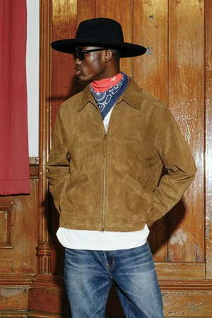 [MIJ] SUEDE FIELD SPORTS JACKET - BROWN