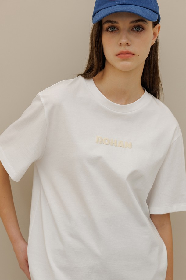 Charles de Rohan - 반소매 티셔츠 - Logo round half-sleeve t-shirt_White