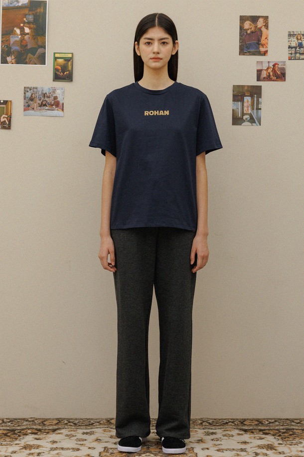 Charles de Rohan - 반소매 티셔츠 - Logo round half-sleeve t-shirt_Navy