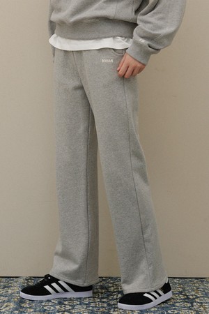 Basic straight sweat pants_Gray