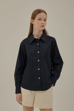 Rohan basic collar shirt_Navy