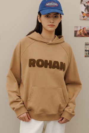 Buccle lettering hoodie_Camel