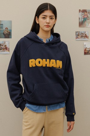 Buccle lettering hoodie_Navy