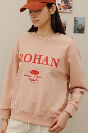 Charlesderohan embroidery sweat shirt_Pink