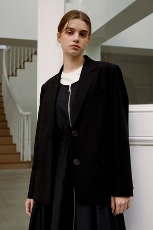 Basic two button jacket_Black