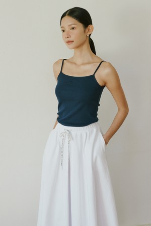 Basic cotton sleeveless top_Navy