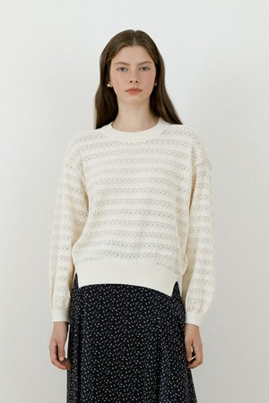 Rohan round semi-crop knit_Cream