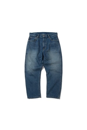 WASHED WIDE TAPERED DENIM PANTS [LIGHT WASH]