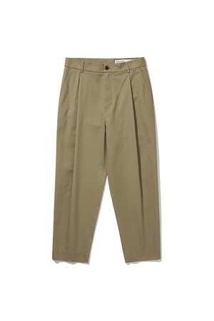 ONE PLEATS TAPERED PANTS [BEIGE]