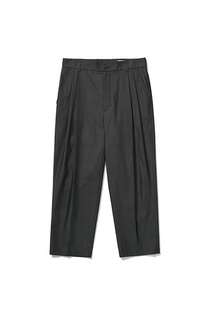 TWO PLEATS TAPERED PANTS [GREY]