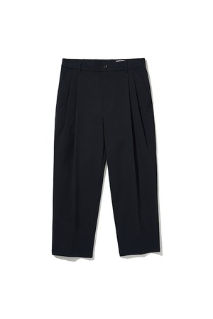 TWO PLEATS TAPERED PANTS [NAVY]