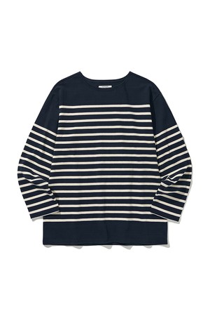 LONG SLEEVE STRIPE T-SHIRTS [NAVY/WHITE]