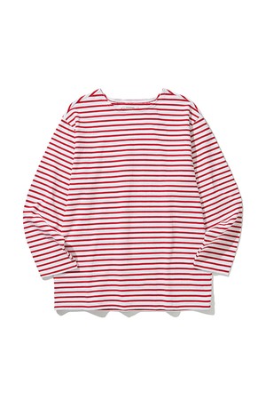 LONG SLEEVE STRIPE T-SHIRTS [WHITE/RED]