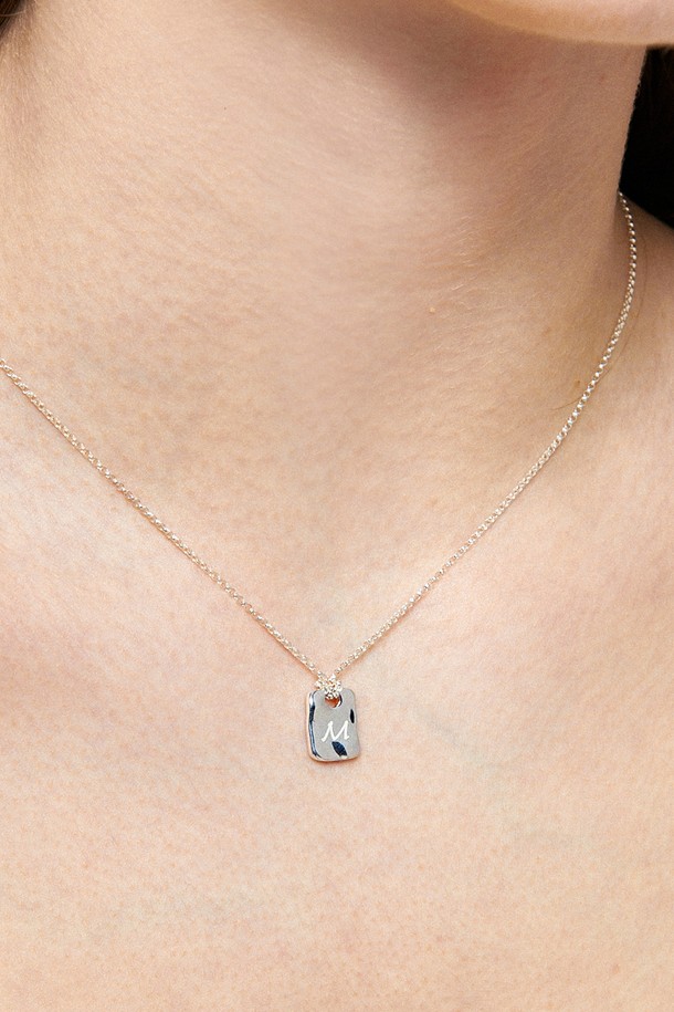 Uni.J - 목걸이 - Initial Knot Silver necklace In458 [Silver]