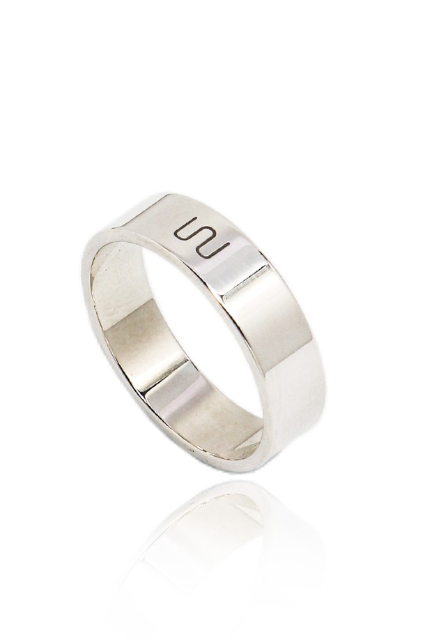 Uni.J - 반지 - Flash Flat Silver Ring Ir229 [Silver]