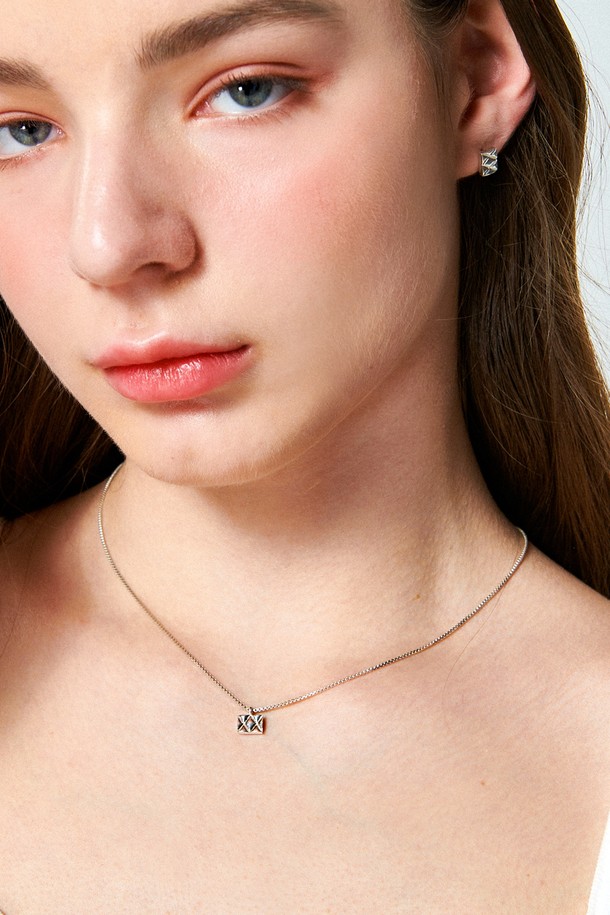 Uni.J - 목걸이 - ST Motif Pendant Silver necklace In459 [Silver]