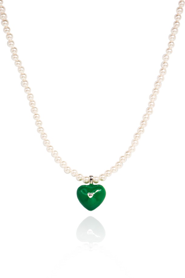 Uni.J - 목걸이 - Charming Heart Silver Necklace In495 [Silver]