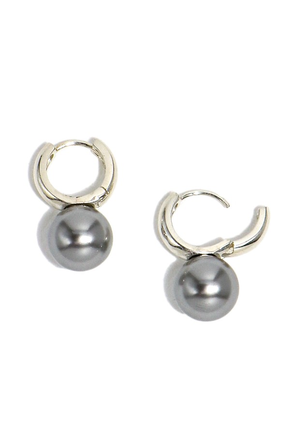 Uni.J - 귀걸이 - Gray Swarovski Ring Silver Earring Ie331 [Silver]