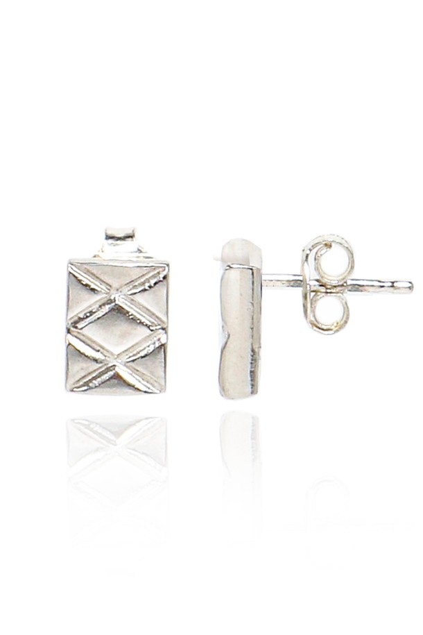 Uni.J - 귀걸이 - ST Motif Silver Earring Ie343 [Silver]