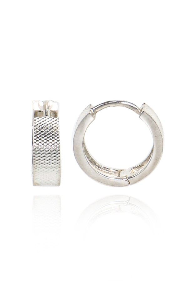 Uni.J - 귀걸이 - Texture Board Silver Earring Ie344 [Silver]