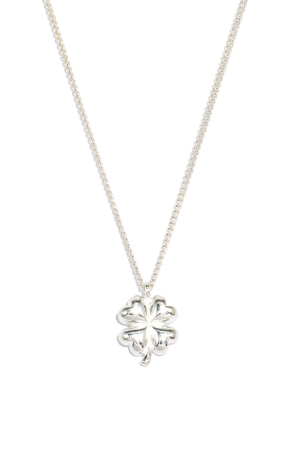 Uni.J - 목걸이 - Lucky Clover Silver Necklace In453 [Silver]