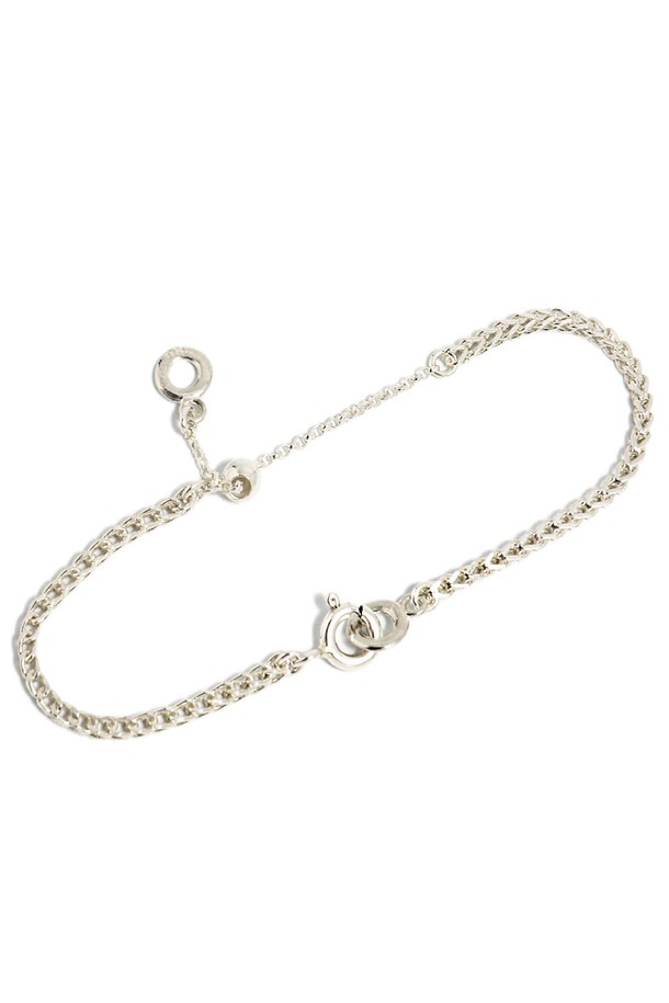 Uni.J - 팔찌/발찌 - Cube Cutting Silver Bracelet Ib298 [Silver]