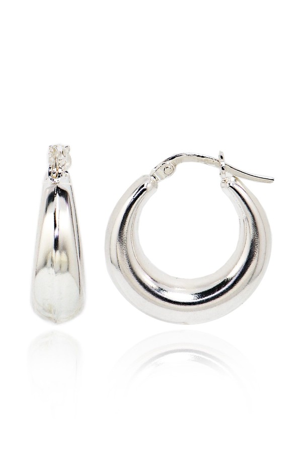 Uni.J - 귀걸이 - Bold Organic Silver Earring Ie353 [Silver]