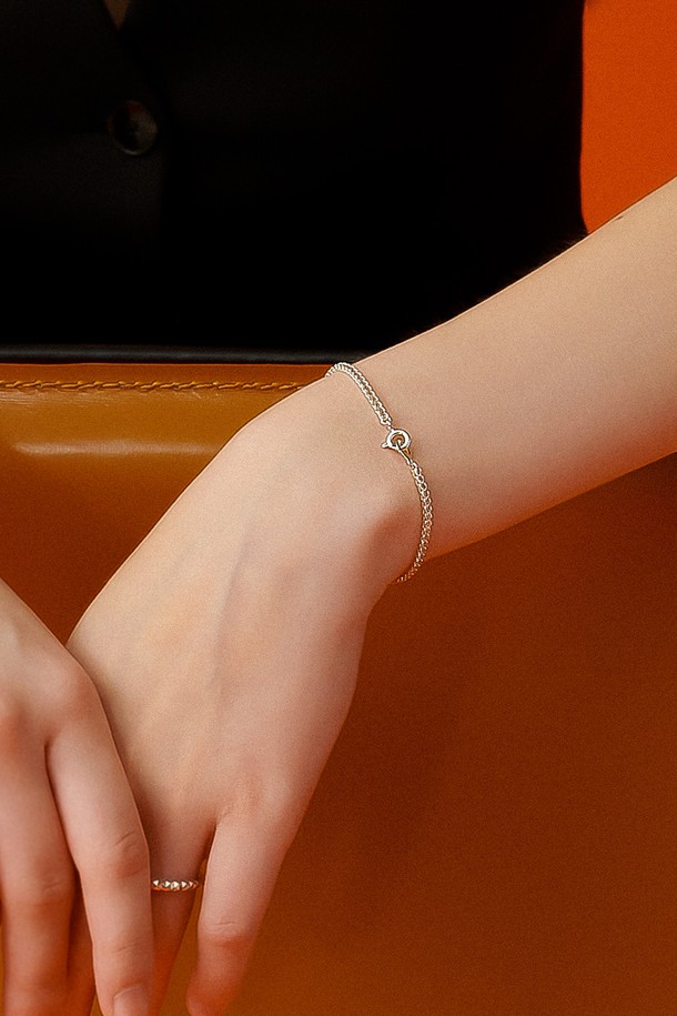 Uni.J - 팔찌/발찌 - Cube Cutting Silver Bracelet Ib298 [Silver]