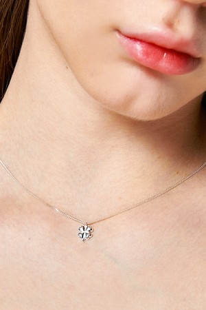 Lucky Clover Silver Necklace In453 [Silver]