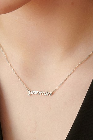 Initials Line Silver Necklace In478 [Silver]