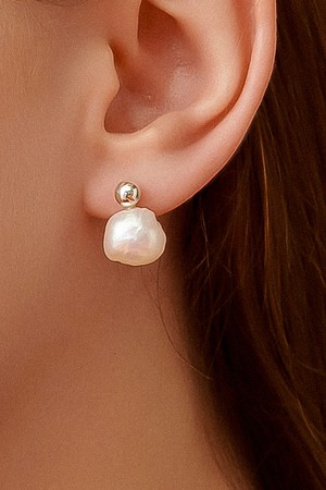 Cloud Fresh-water-pearl Silver Earring Ie362[Silver]