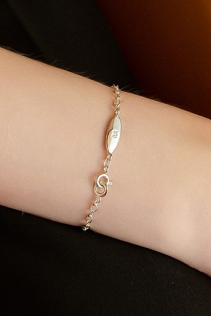 Ovato Link Silver Bracelet Ib294 [Silver]